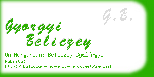 gyorgyi beliczey business card